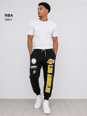NBA Los Angeles Lakers Jogger Sweatpants Size S Black Athletic Pants